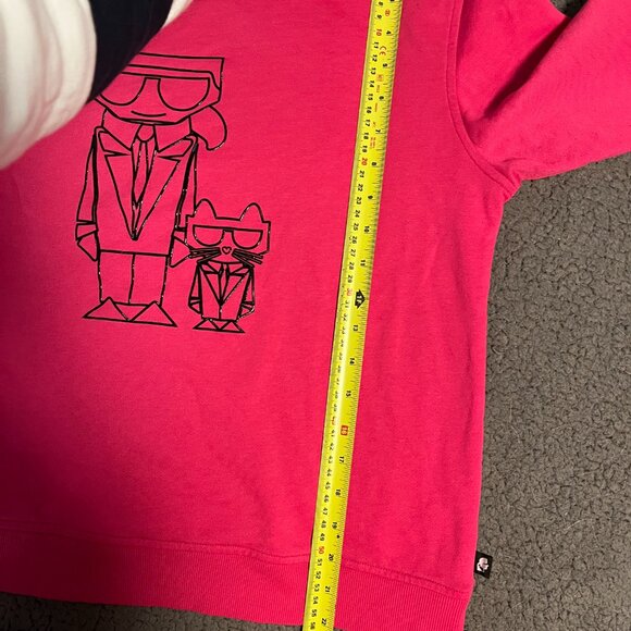 Karl Lagerfield Paris Pink Sweatshirt - Picture 7 of 8